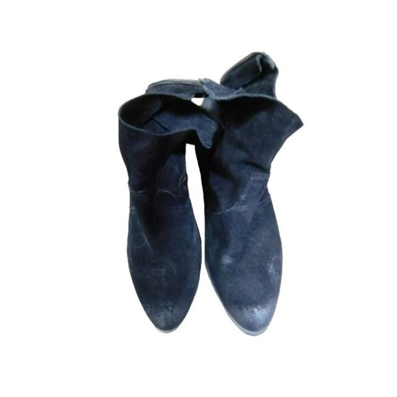 Rebels Size 8 Black Suede Leather Back Zip Ankle Boots NEW Nordstrom - Picture 3 of 4